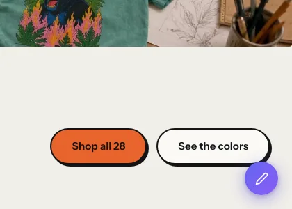 The corner of a page with a round purple button that has a pencil on it